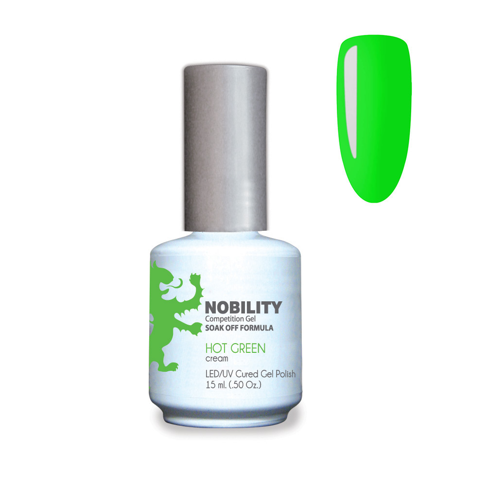 Nobility Soak Off Gel UV/LED Gel nail Polish 15ml Hot Green NBGP56