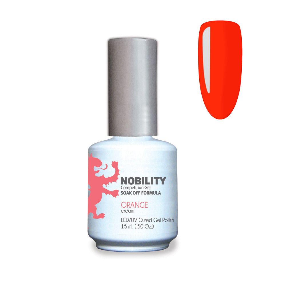 Nobility Soak Off Gel UV/LED Gel nail Polish 15ml Orange NBGP60