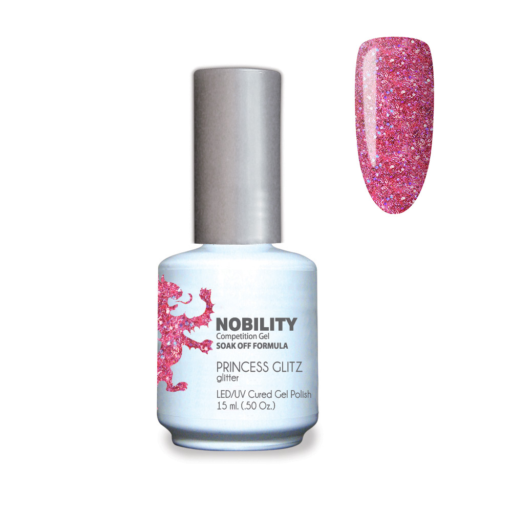 Nobility Soak Off Gel UV/LED Gel nail Polish 15ml Princess Glitz NBGP71