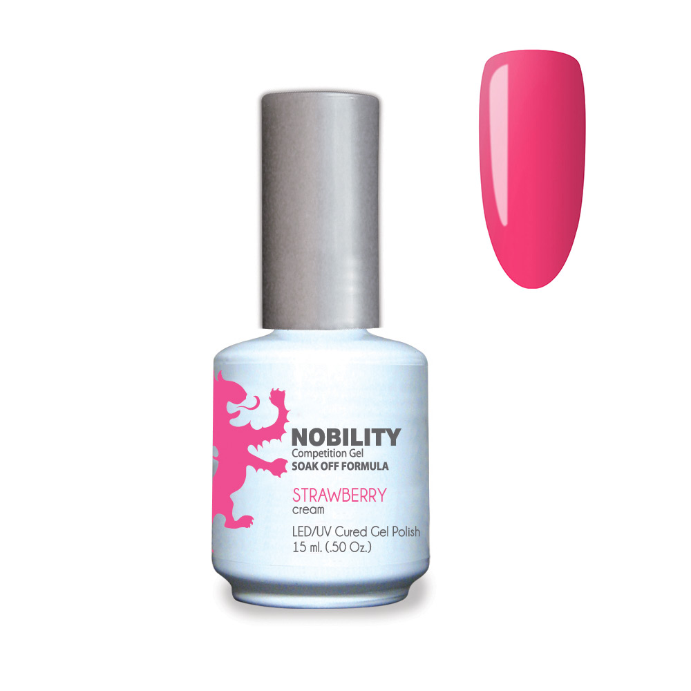 Nobility Soak Off Gel UV/LED Gel nail Polish 15ml Strawberry NBGP75