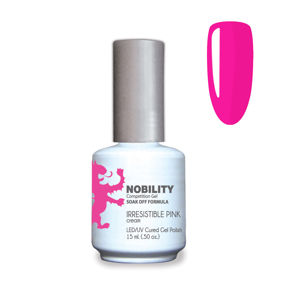 Nobility Soak Off Gel UV/LED Gel nail Polish 15ml Irrestible Pink NBGP100