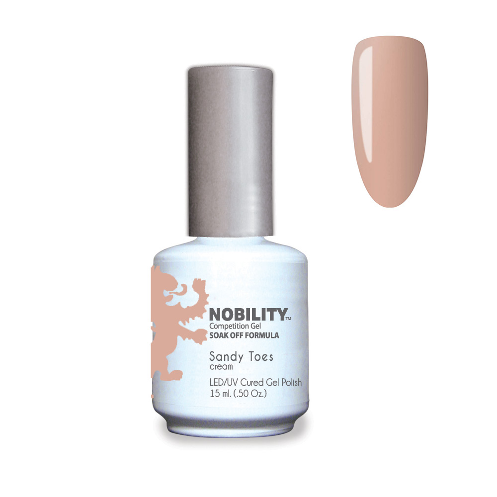 Nobility Soak Off Gel Nail Polish Sandy Toes UV-LED Gel Cured Nail Polish Color Mauve taupe cream 15ml NBGP141