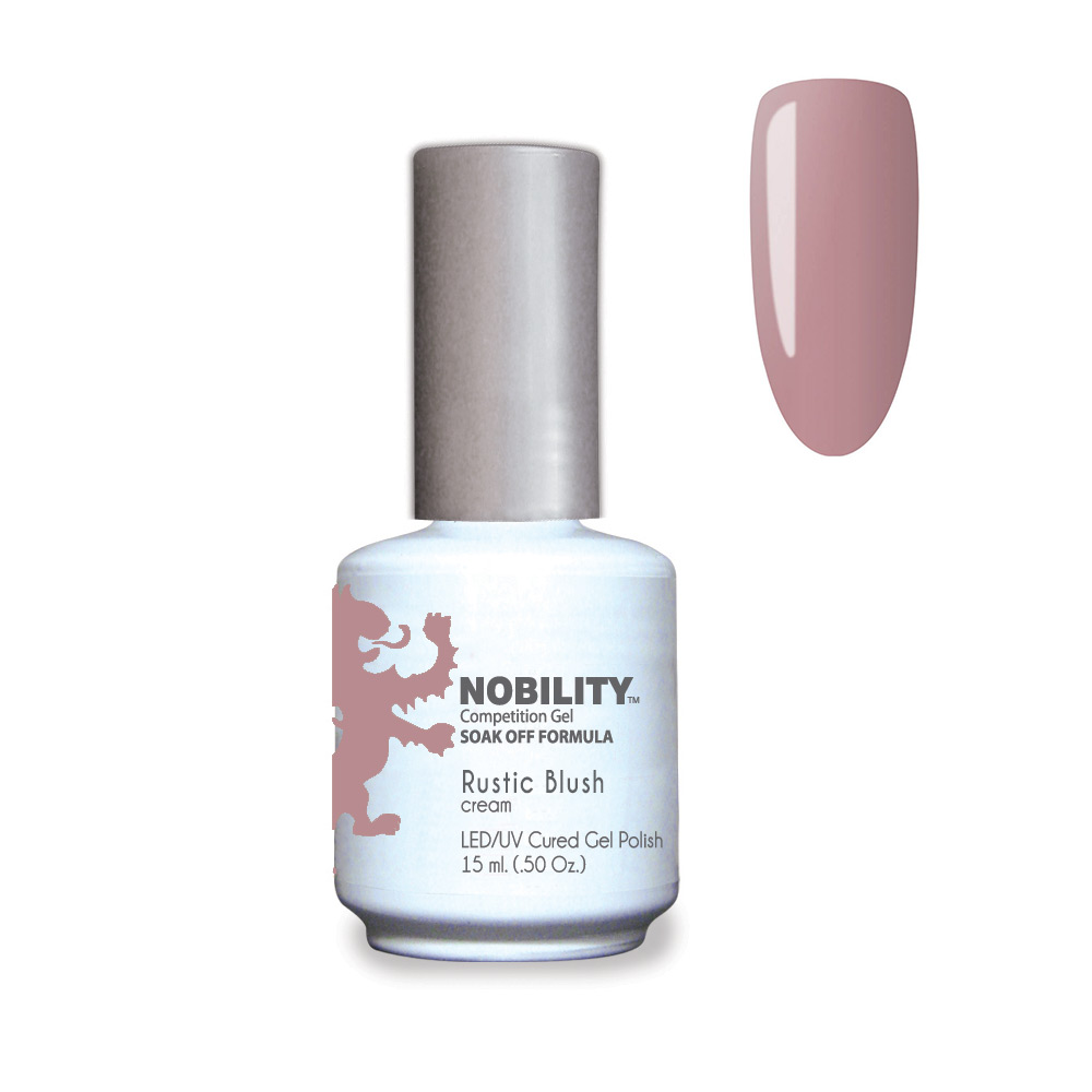Nobility Soak Off Gel Nail Polish Rustic Blush UV-LED Gel Cured Nail Polish Color Brandy Rose Cream 15ml NBGP143
