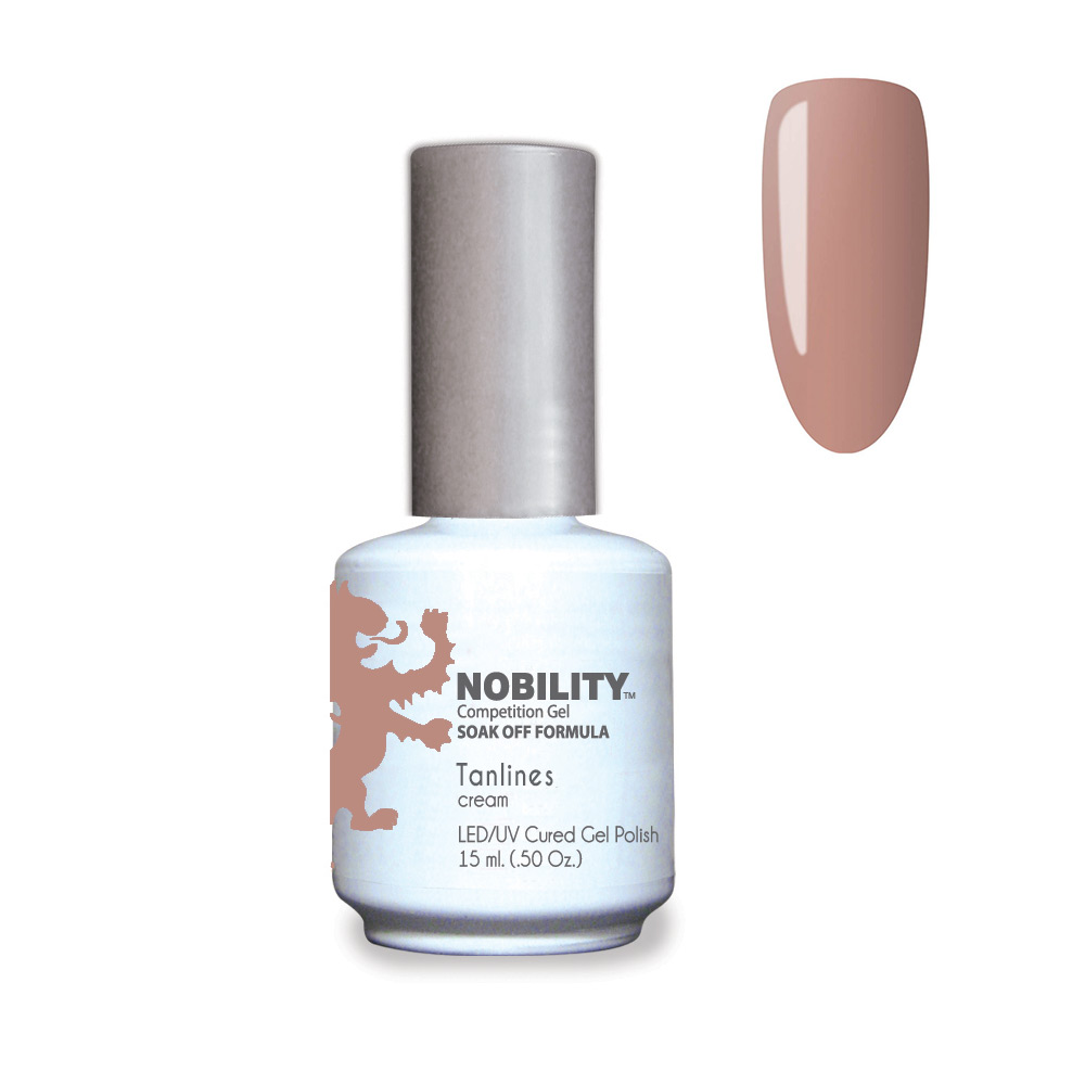 Nobility Soak Off Gel Nail Polish Tanlines UV-LED Gel Cured Nail Polish Color Rose tan cream 15ml NBGP145