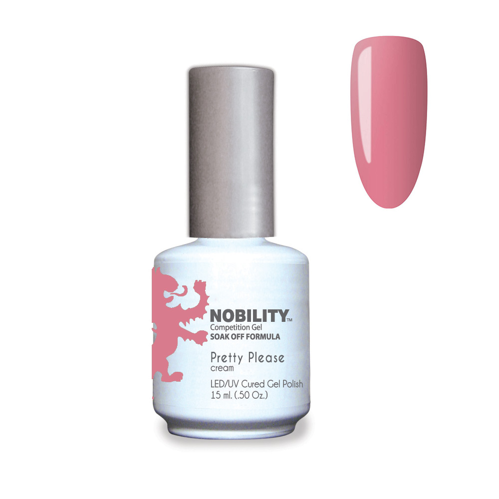 Nobility Soak Off Gel Nail Polish Pretty Please UV-LED Gel Cured Nail Polish Color Salmon pink cream 15ml NBGP147