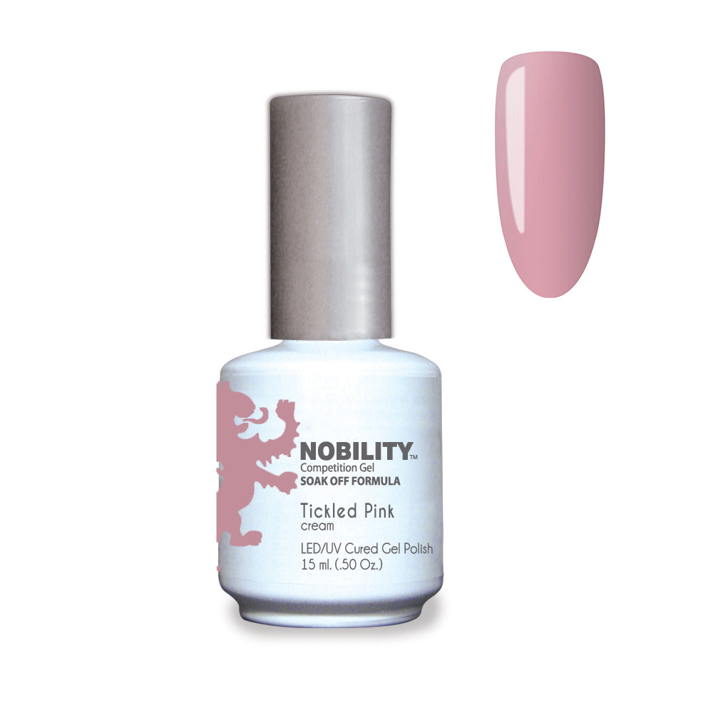 Nobility Soak Off Gel Nail Polish Tickled Pink Color Ballet slipper pink cream UV-LED Gel Cured Nail Polish 15ml NBGP150