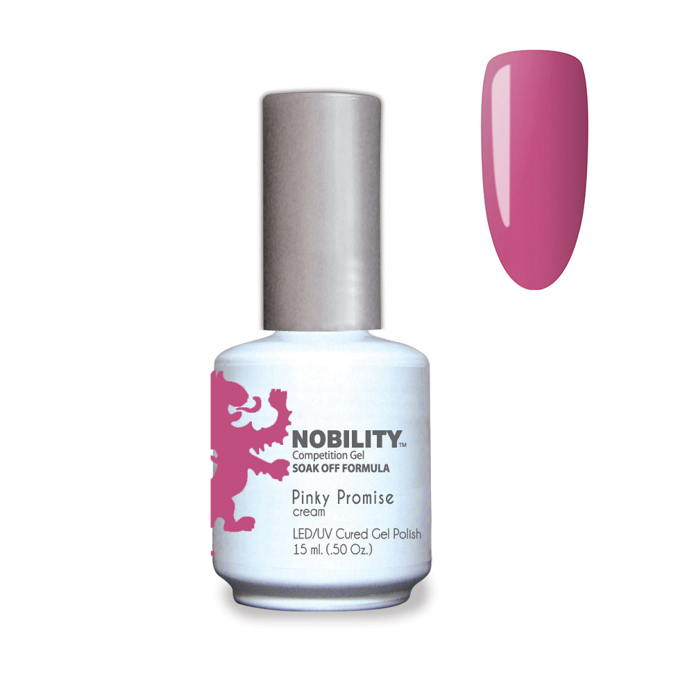 Nobility Soak Off Gel Nail Polish Pinky Promise Color Raspberry pink cream UV-LED Gel Cured Nail Polish 15ml NBGP153