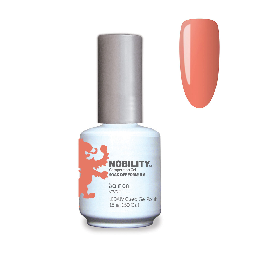 Nobility Soak Off Gel Nail Polish Salmon Color Neon salmon cream UV-LED Gel Cured Nail Polish 15ml NBGP154