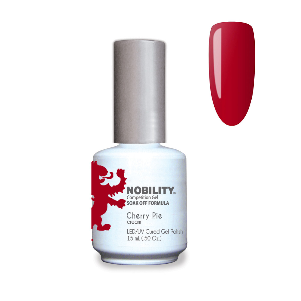 Nobility Soak Off Gel Nail Polish Cherry Pie Color Rose Red cream UV-LED Gel Cured Nail Polish 15ml NBGP156