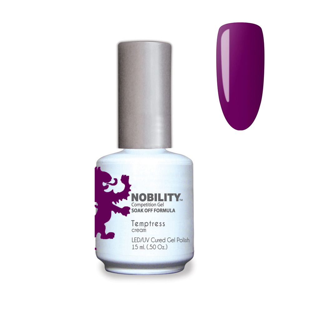 Nobility Soak Off Gel Nail Polish Temptress Color Mulberry cream UV-LED Gel Cured Nail Polish 15ml NBGP161