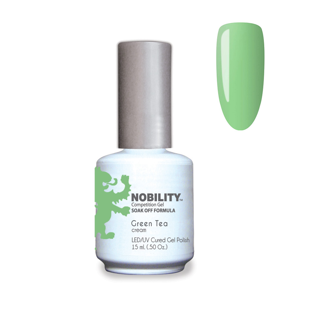 Nobility Soak Off Gel Nail Polish Green Tea Color Pistachio green cream UV-LED Gel Cured Nail Polish 15ml NBGP166