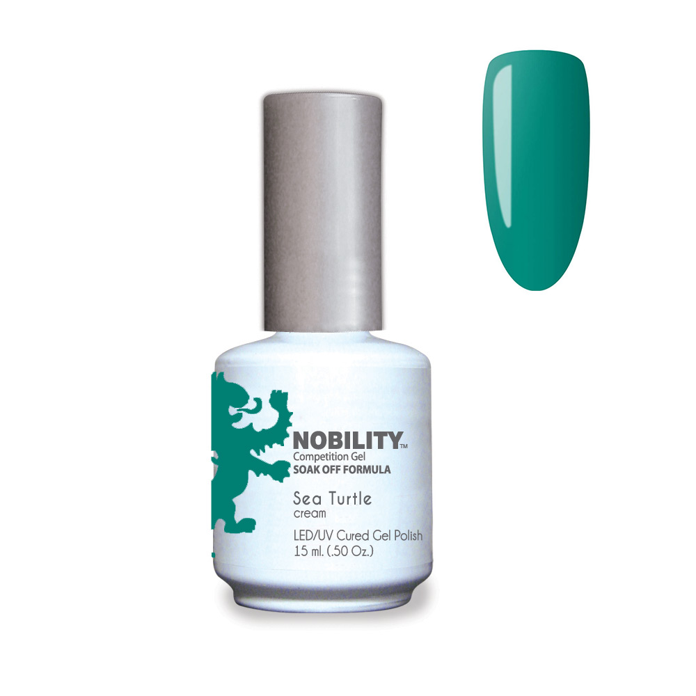 Nobility Soak Off Gel Nail Polish Sea Turtle UV-LED Gel Cured Nail Polish Color Jungle green cream 15ml NBGP167
