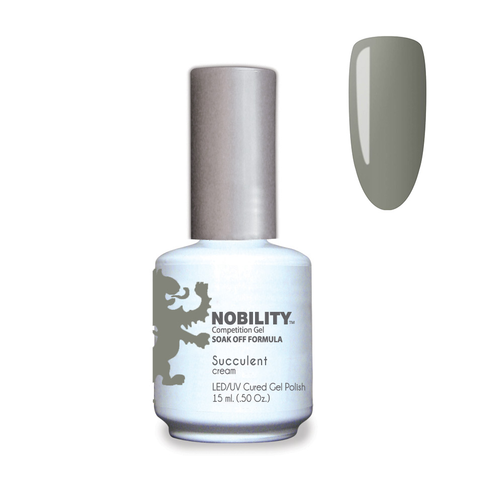Nobility Soak Off Gel Nail Polish Sea Turtle UV-LED Gel Cured Nail Polish Color Jungle green cream 15ml NBGP168
