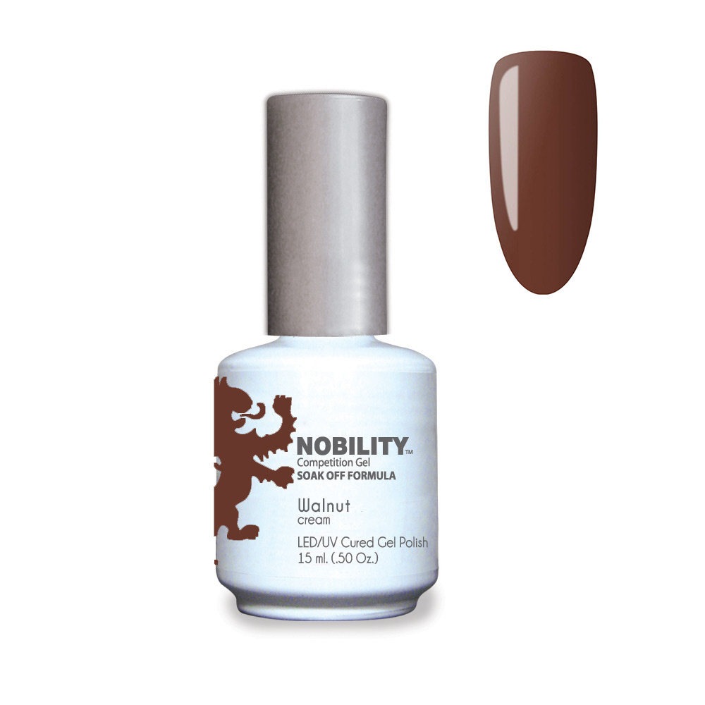 Nobility Soak Off Gel Nail Polish Walnut UV-LED Gel Cured Nail Polish Color Gingerbread brick cream 15ml NBGP170