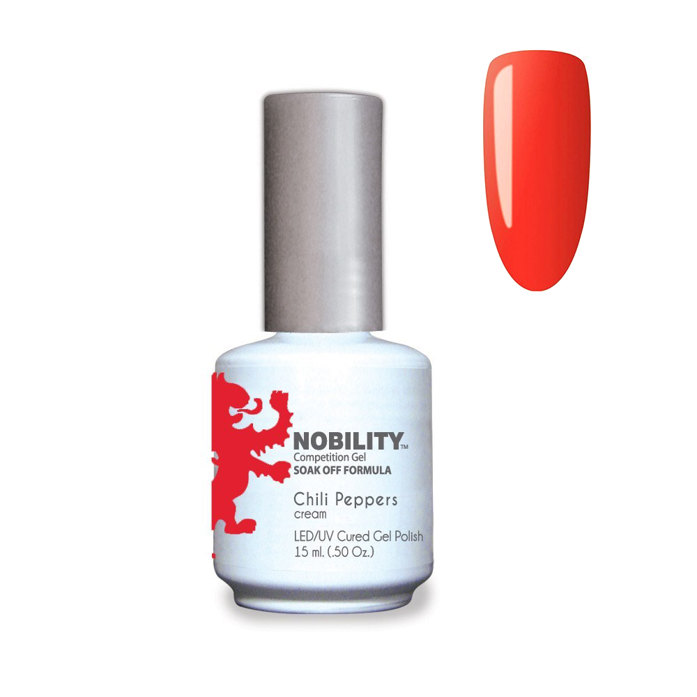 Nobility Soak Off Gel Nail Polish Chili Pepper UV-LED Gel Cured Nail Polish Color Candy apple red cream 15ml NBGP178