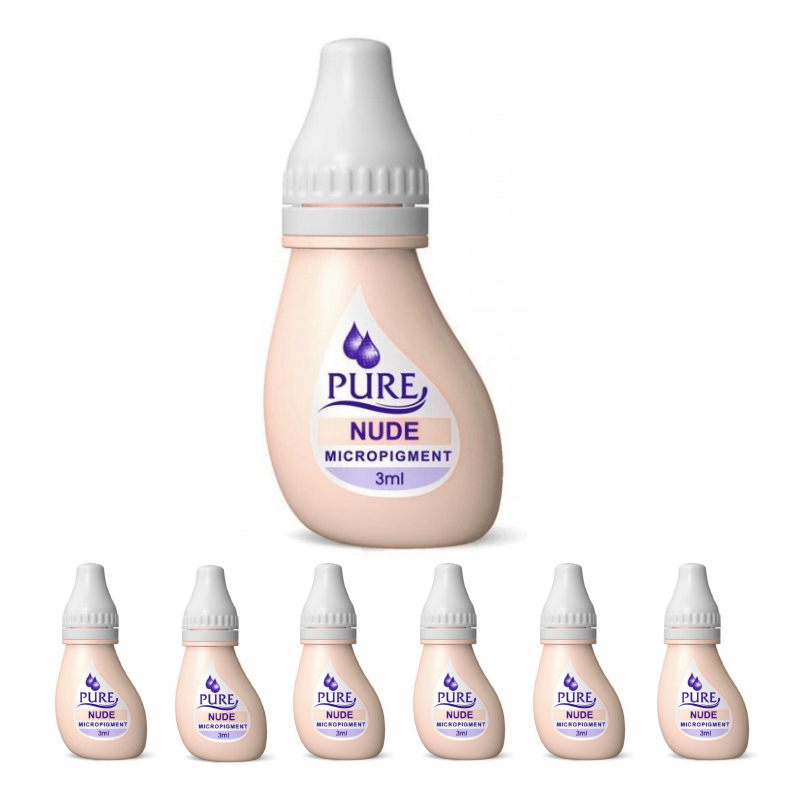 Micropigment Pure Nude Pigment Color Permanent Makeup Eyebrow Shading Cosmetic Tattoo Ink Lip Eyeliner Feathering Hair Stroke Complete Kit PNU