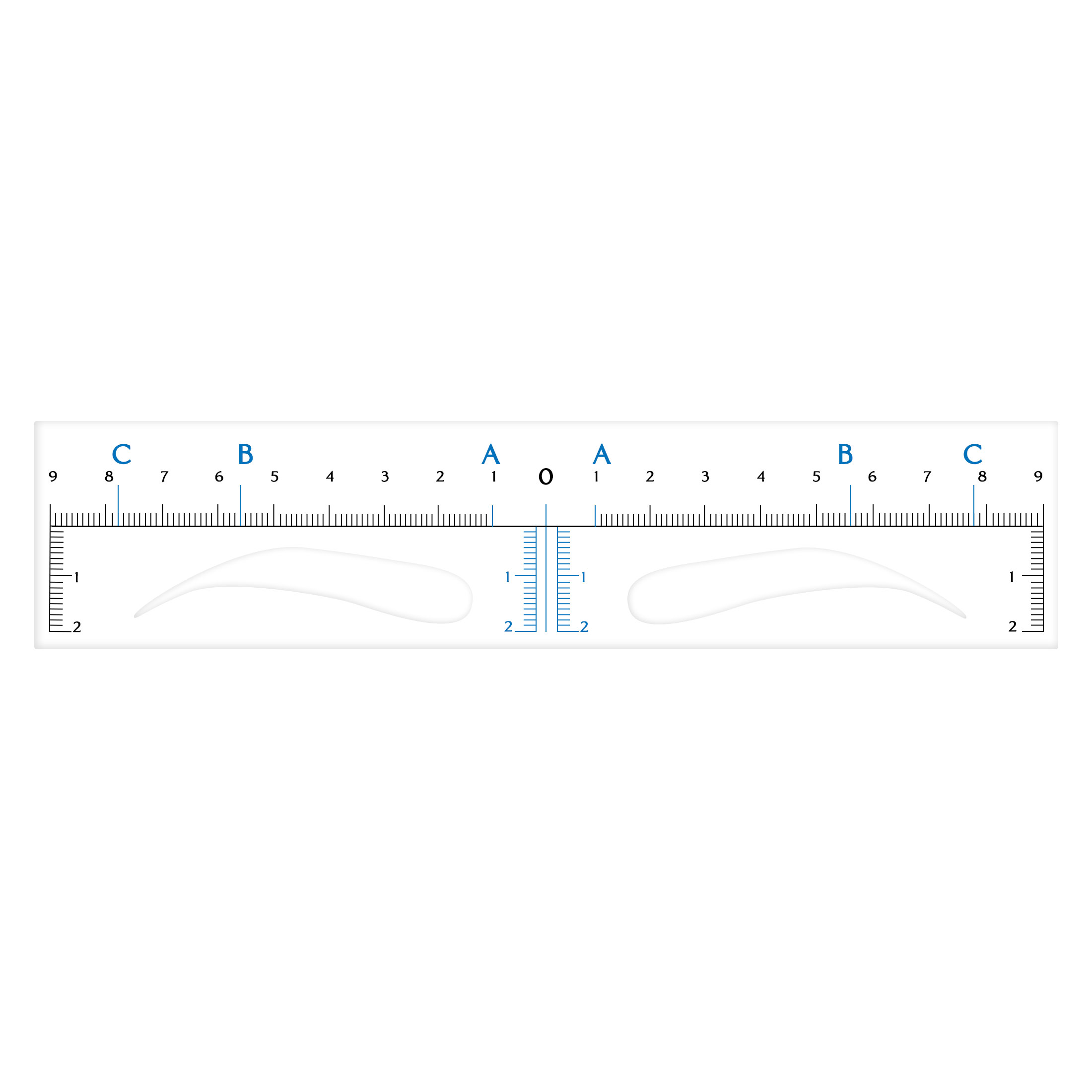 Disposable Eyebrow Ruler Sticker, Microblading Shaping Stencils 5 Pcs IERS