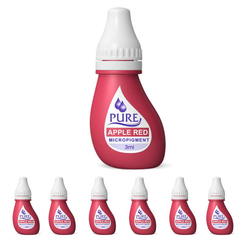 Micropigment Pure Apple Red Pigments Permanent Makeup Eyebrow Shading Cosmetic Tattoo Ink Lip Eyeliner Feathering Hair Stroke Complete Kit  PAR