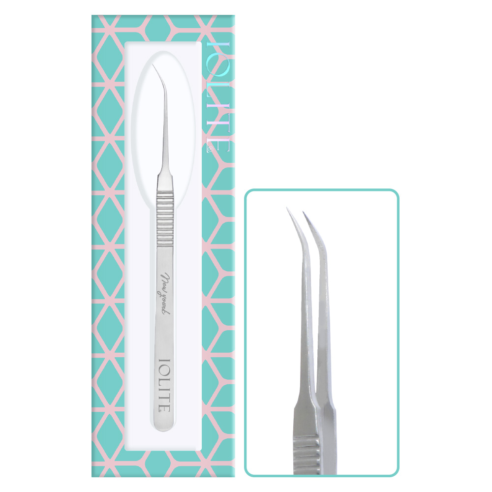 Durable Anti-Static Eyelash Picking Tool, Tweezers For Eyelash Grafting, High Density Curved for Home Makeup Artist Straight Curved ITC03