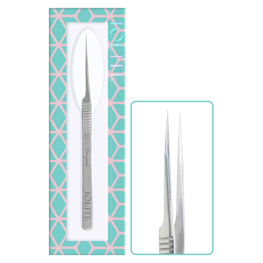 Tool Alement Canadian Stainless Steel Straight Eyelash Tweezers Straight Curved ITSC01