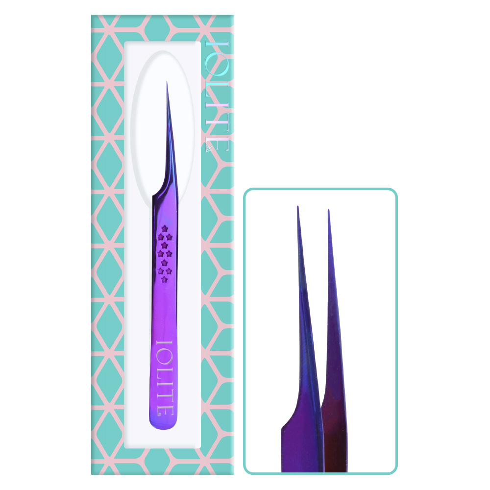 Eyelash Extension Tweezers Straight Curved, Lash extension supplies Professional Volume Tweezers, Stainless Steel Precision Curved Tips ITSC02