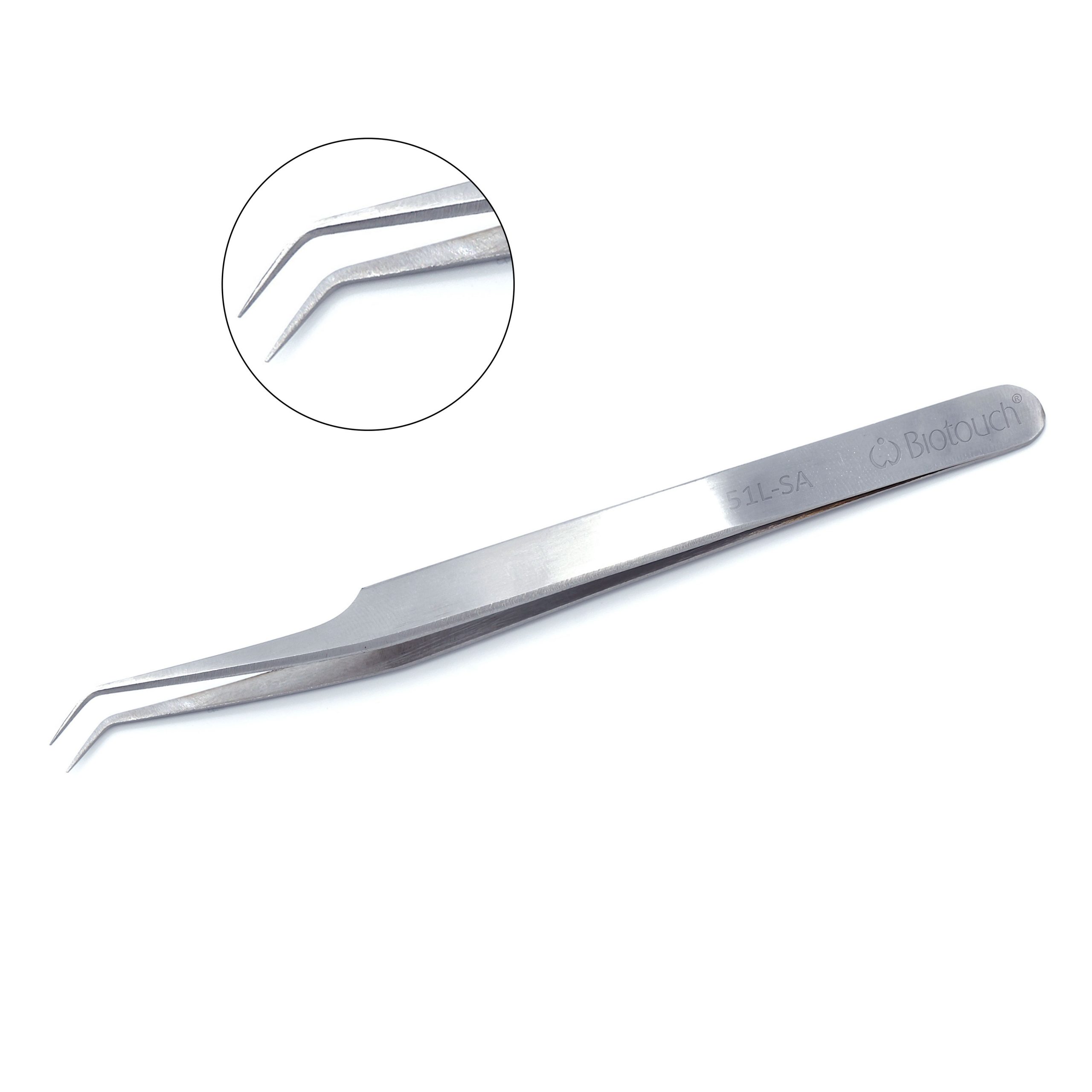 Pointed Tip Tweezers for Eyelash Extensions Precision Lashing Tweezers Professional Tools Set for Lash Pickup 140 mm curved tip LXVT51L
