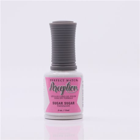 Perception LED & UV Cured Gel Polish Soak Off Formula Sugar Sugar Translucent Gel Nail Polish 15ml TGP01