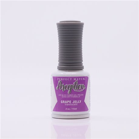 Perception LED & UV Cured Gel Polish Soak Off Formula Grape Jelly Translucent Gel Nail Polish 15ml TGP02
