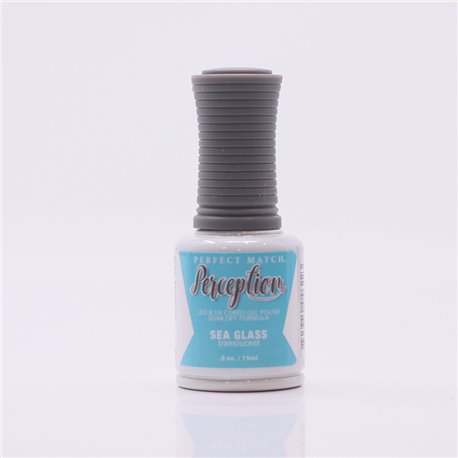 Perception LED & UV Cured Gel Polish Soak Off Formula Sea Glass Translucent Gel Nail Polish 15ml TGP04