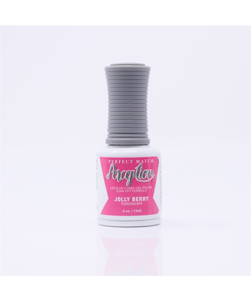 Perception LED & UV Cured Gel Polish Soak Off Formula Jolly Berry Translucent Gel Nail Polish 15ml TGP09