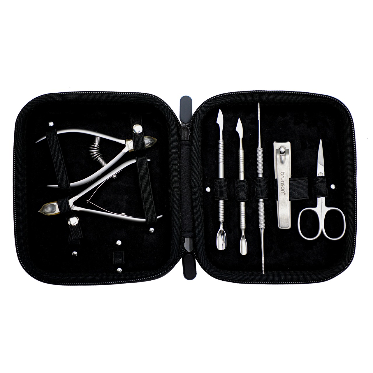 Brunson Nails Deluxe Manicure Kit Manicure set stainless steel manicure beauty set nail care tool belt leather suitcase BMPTK