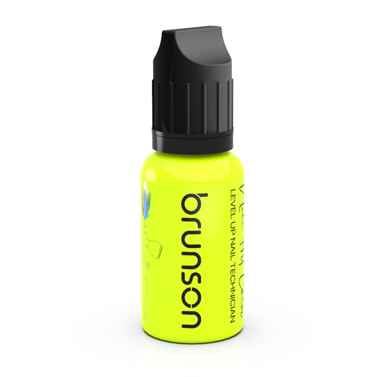 Brunson Air Brush Nail Art Paints Fluorescent BAP06 Neon Yellow