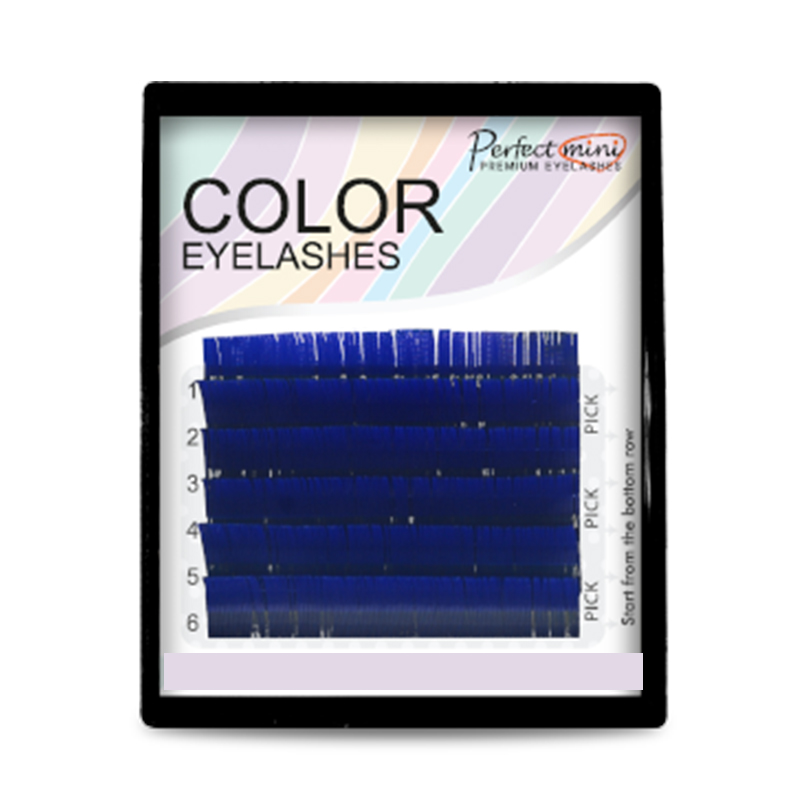 Eyelash extension Color Lashes C Curl Mix 9mm-14mm Color BLUE
