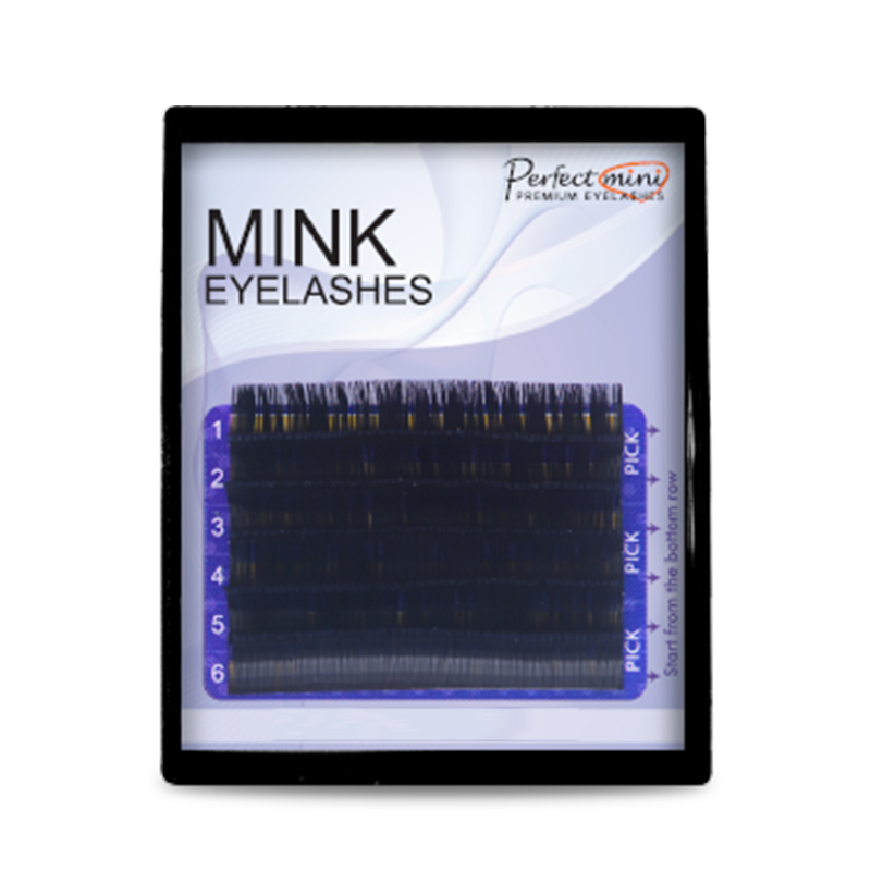 Eyelash extension Mink Lashes C Curl Mix 8mm-16mm Color Black