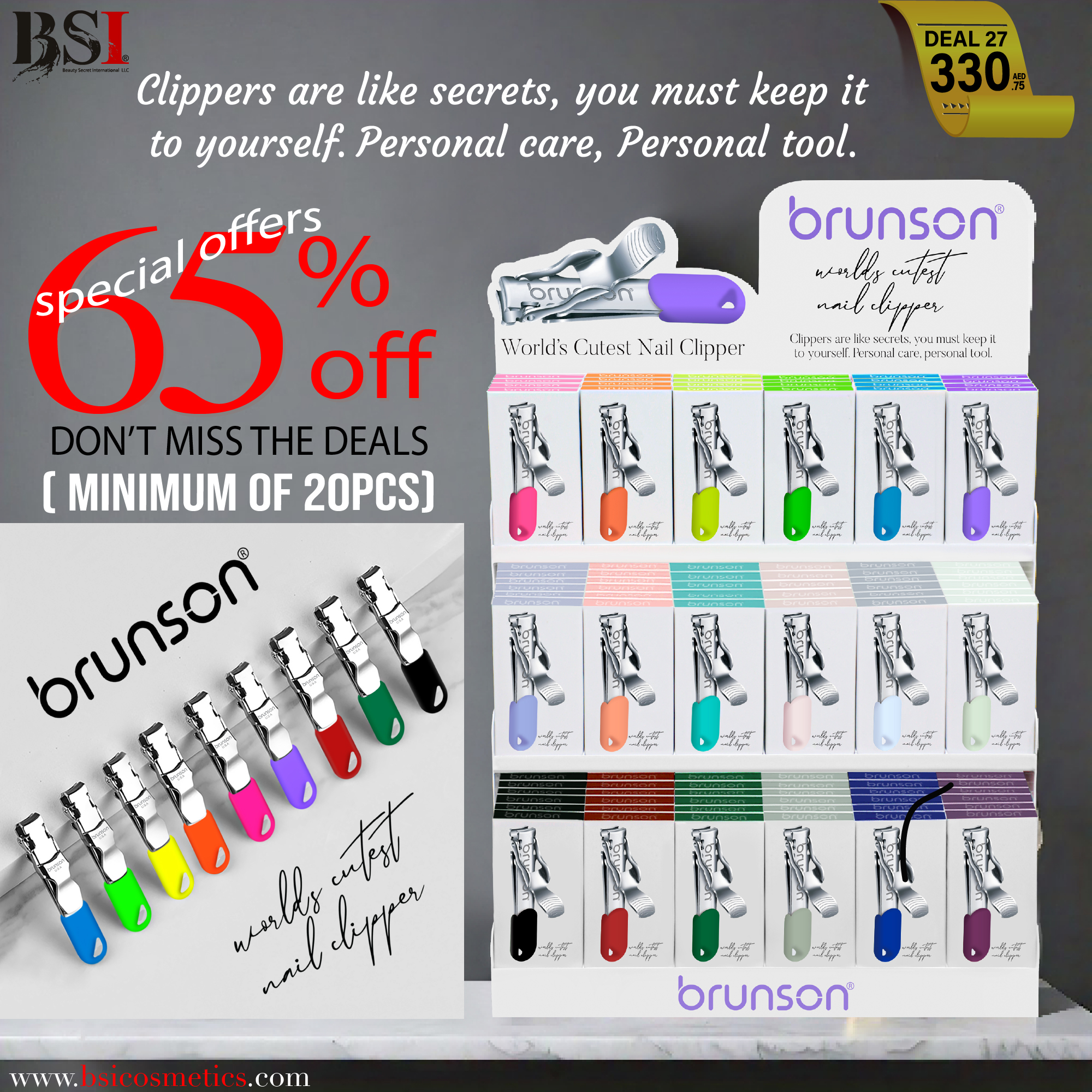 Deal 27: 65% OFF Brunson 20pcs Nail Clipper Set with Stand | Professional Stainless Steel Nail Cutter Kit for Fingernails, Toenails, Manicure, Pedicure, Nail Care & Salon Use