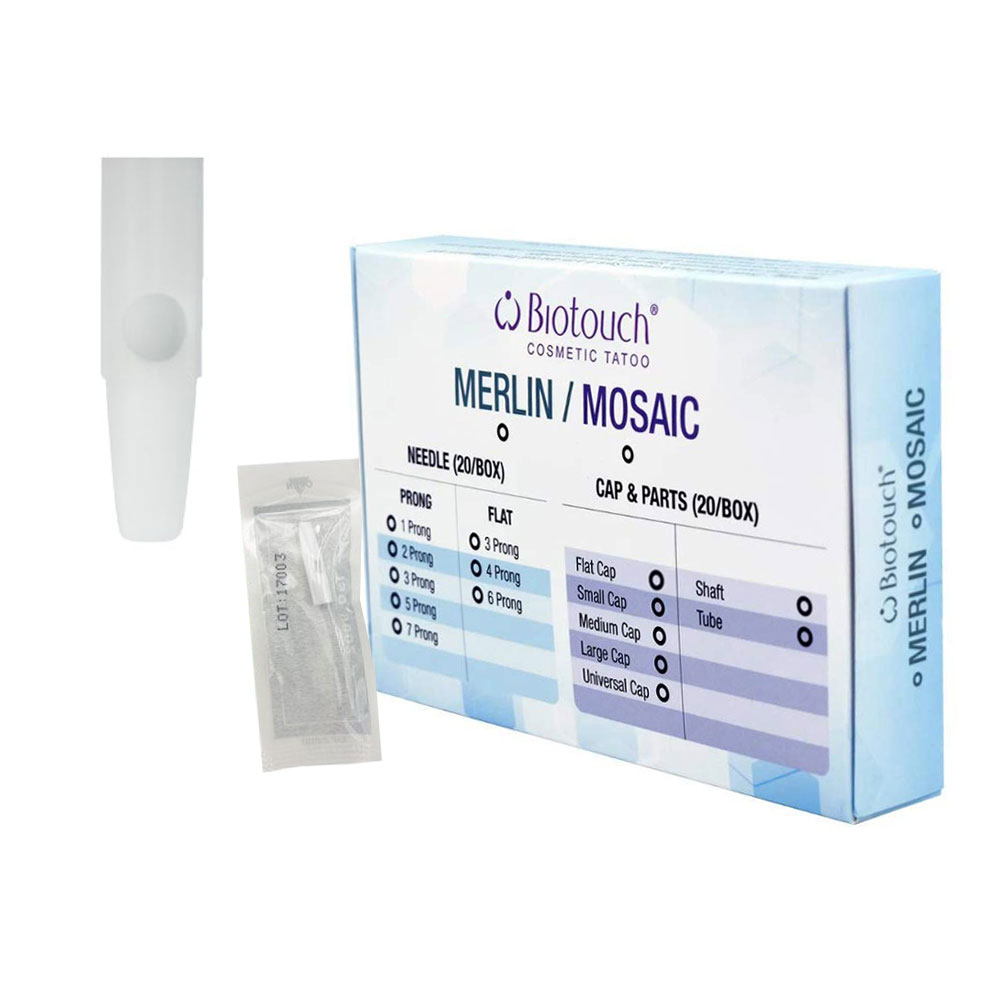 Flat Needle Cap, Mosaic 20/Box MONCF