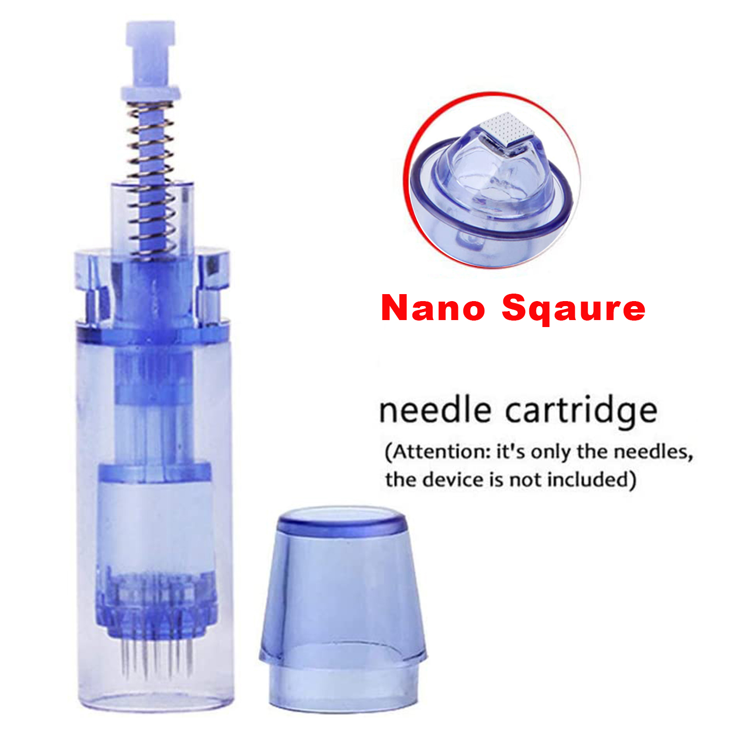 Dr. Pen Ultima A1  Nano Square Pin Needles Professional Microneedling Pen, Wireless Electric Skin Repair Tool Kit with Nano Square Replacement Needles Cartridges 10pcs