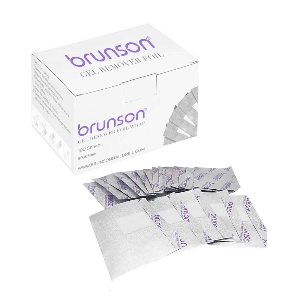 100 Pcs Nail Polish Remover Nail Foil Wraps Nail Gel Remover Soak Off Foils Cotton Pads Acrylic Removal Wraps 90X65MM BFW100