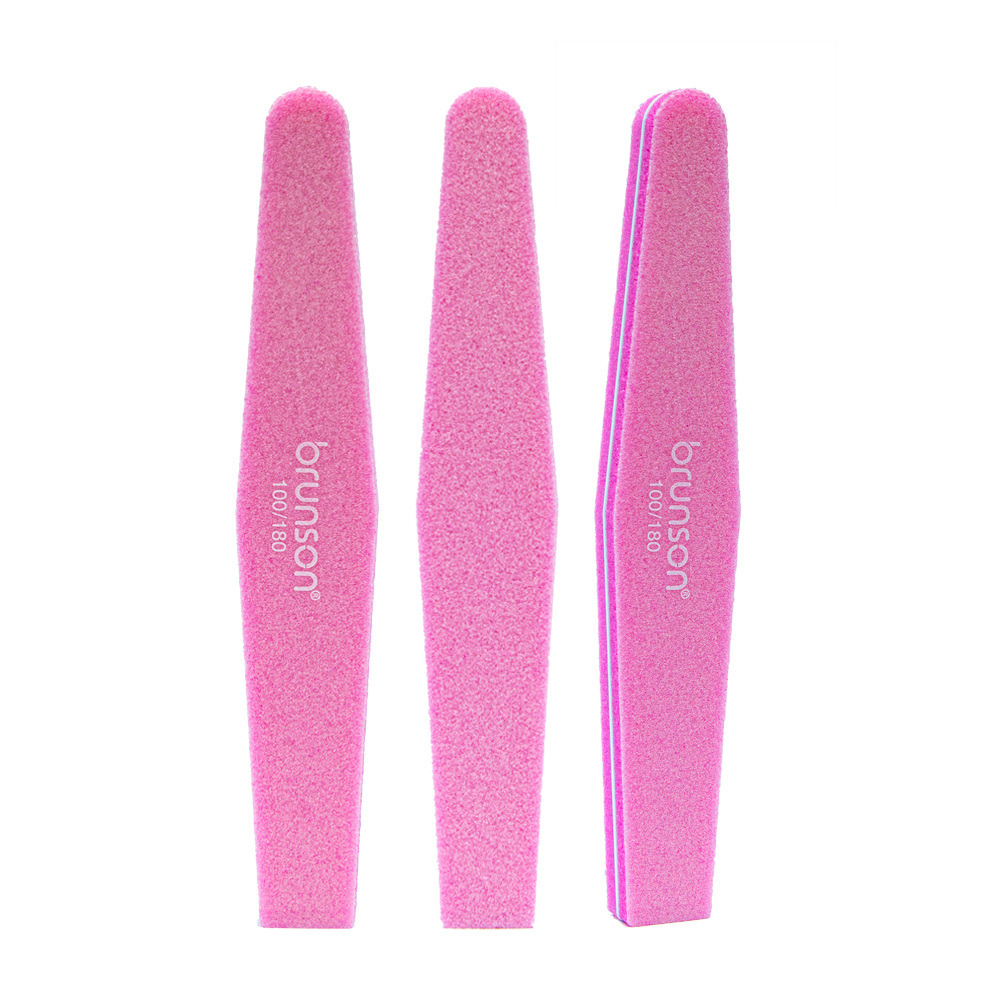 12pcs Nail 12pcs Professional Buffer File Kit Block Natural Manicure Pedicure Kit Polisher Washable Buffering/Sanding Nails Filer Buffing, Half moonscape sanding in Blue File Set SEB-325P 100/180 Grit