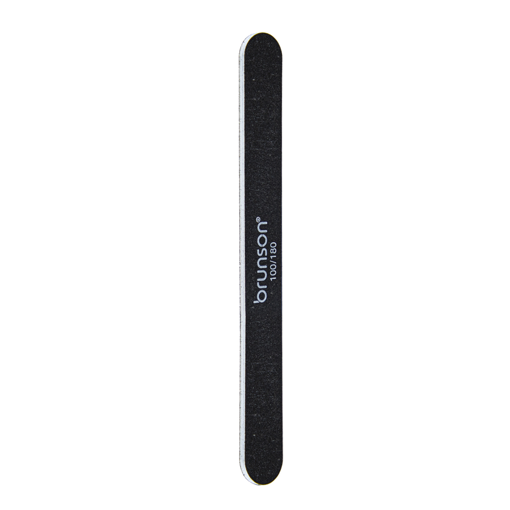Brunson Pack of 1pc Professional Nail Files Washable Double Sided Emery Board  7inch (100/180 Grit), Sanding Nails Filer Buffing EB-311B-1