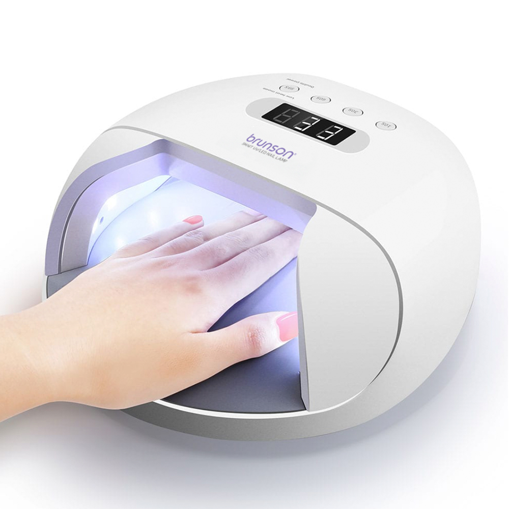 Smart UV Led Nail Lamp 48W Brunson UV Light for Gel Nails with Double Power Design,4 Timer Setting, Lcd Display,Painless Curing,Over-Temperature Protection