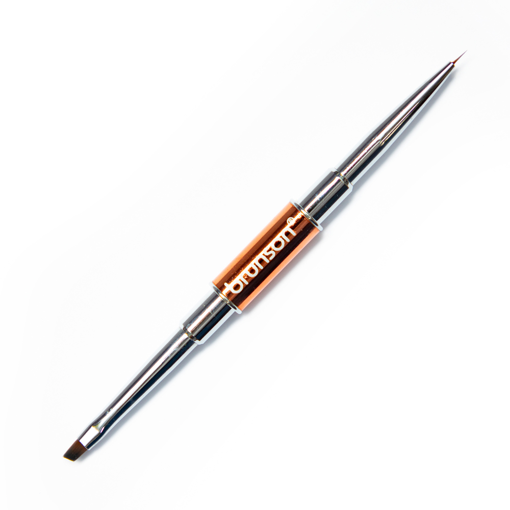 Nail Painting Brush Nail Art Tips Builder Brush UV Gel Acrylic Nail Brush Nylon Hair Brush Pen Tool for Nail Art Design Painting Salon and DIY Oblique #2 Liner 5mm NAB04