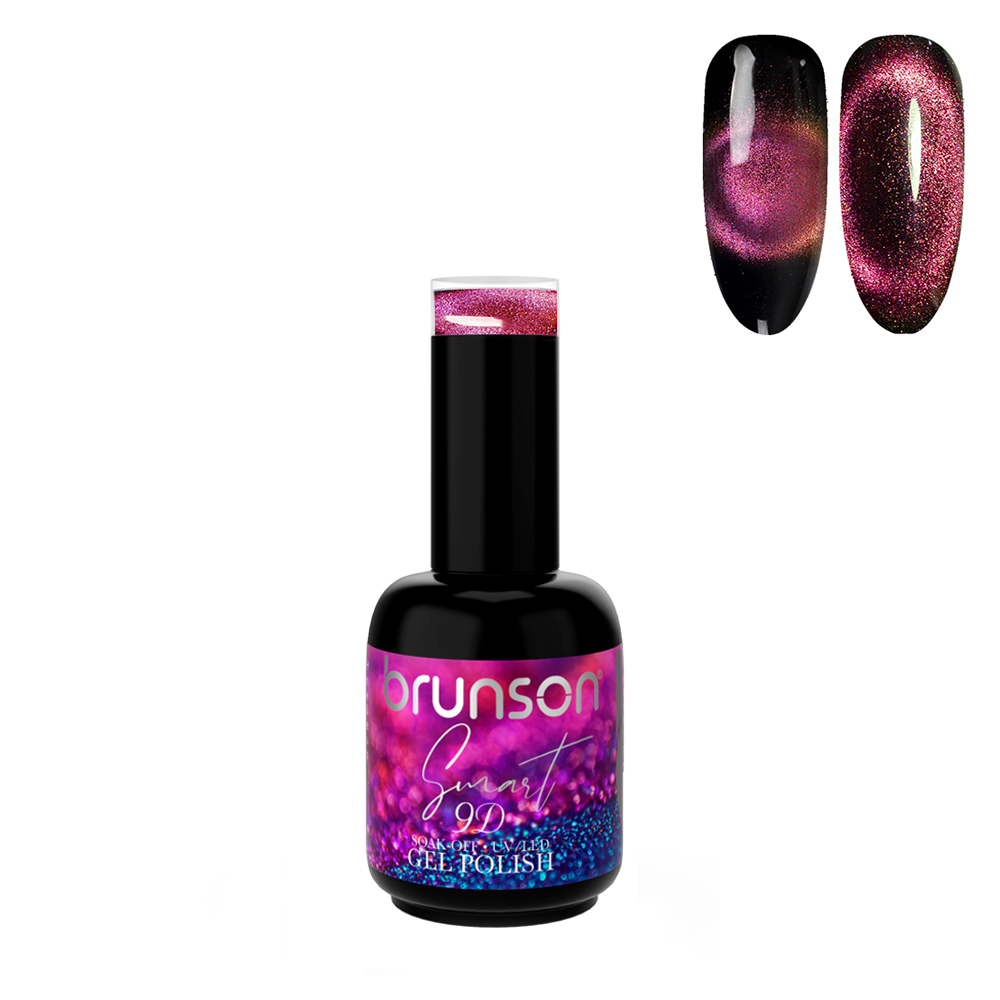 Smart 9D Cat Eye Gel Polish Set Soak Off UV Magnetic Nail Gel Polish 15ml Nail Art Chameleon Magnetic Galaxy Glitter Galactic Effect Magic Gel Polish  BSMC102