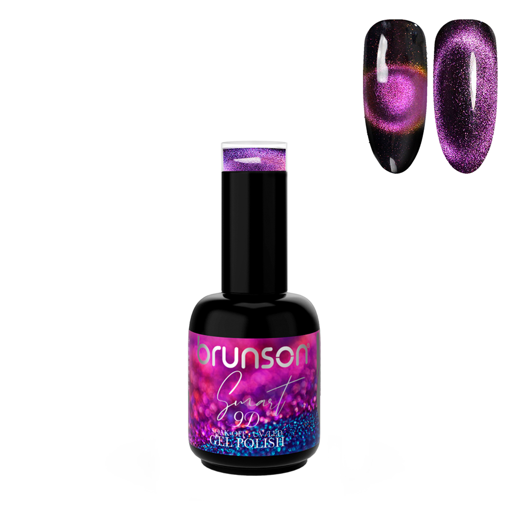 Smart 9D Cat Eye Gel Polish Set Soak Off UV Magnetic Nail Gel Polish 15ml Nail Art Chameleon Magnetic Galaxy Glitter Galactic Effect Magic Gel Polish  BSMC104
