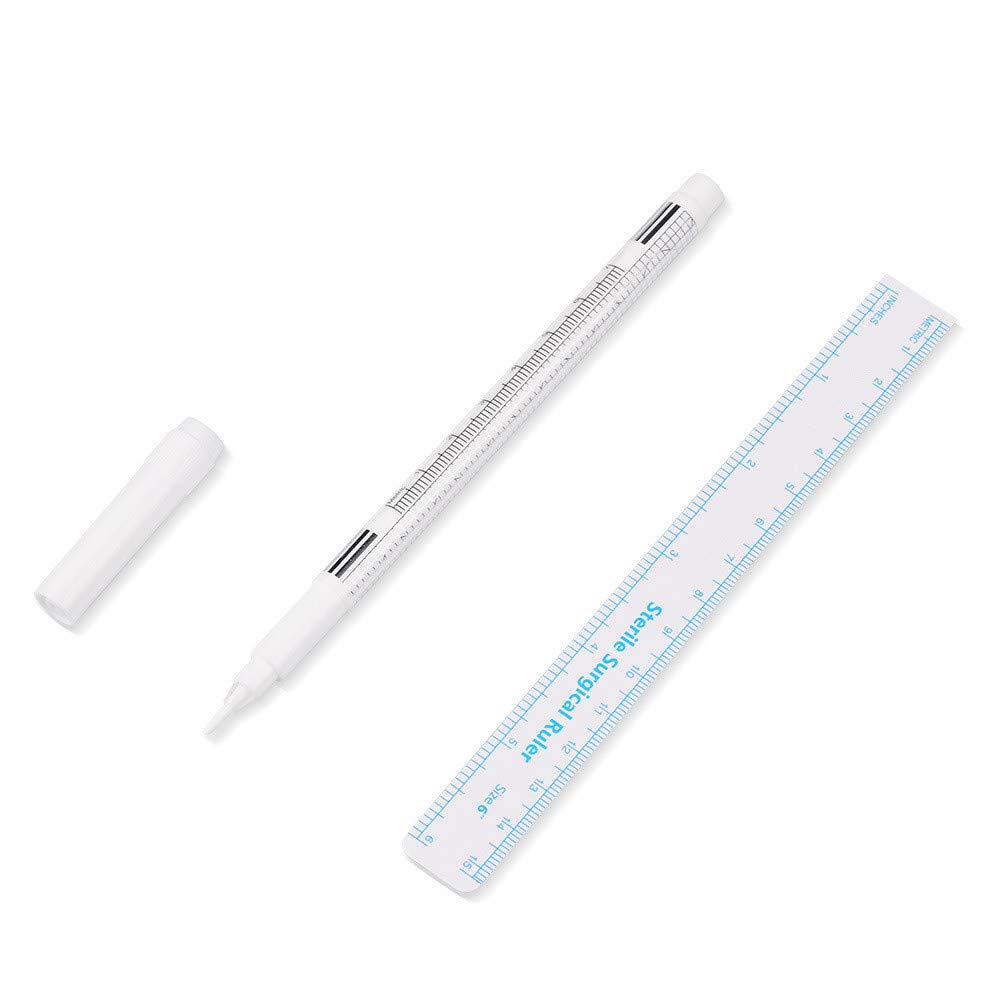 Tattoo Surgical Pen Marker,White Surgical Eyebrow Tattoo Skin Marker Pen Tools Microblading Accessories Tattoo Marker Pen Permanent Makeup