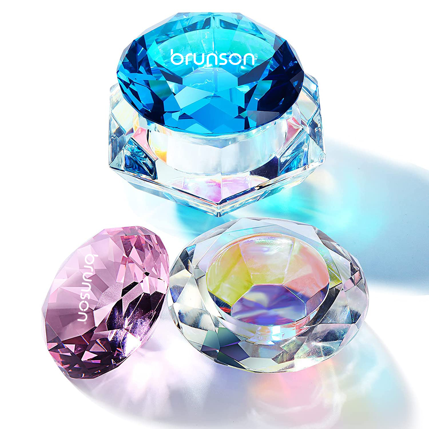 Acrylic Liquid Dampen Dish with Lid,Nail Art Acrylic Liquid Powder Dappen Dish Glass Dapping Dish Nail Crystal Bowl Glass Crystal Cup for Acrylic Liquid and Powder BDD01