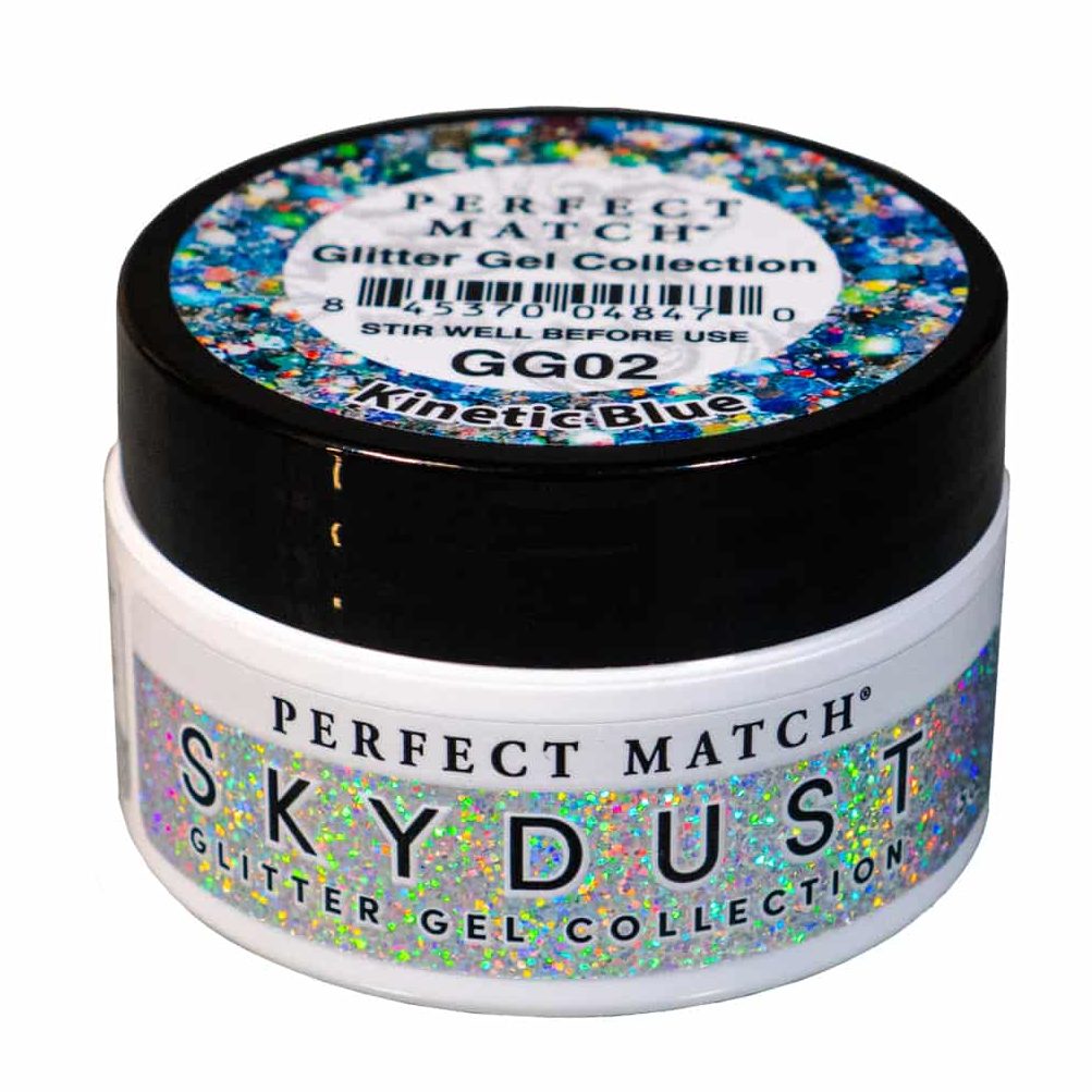 Perfect match sculpting glitter gel collection  Kinetic Blue Sky Dust GG02