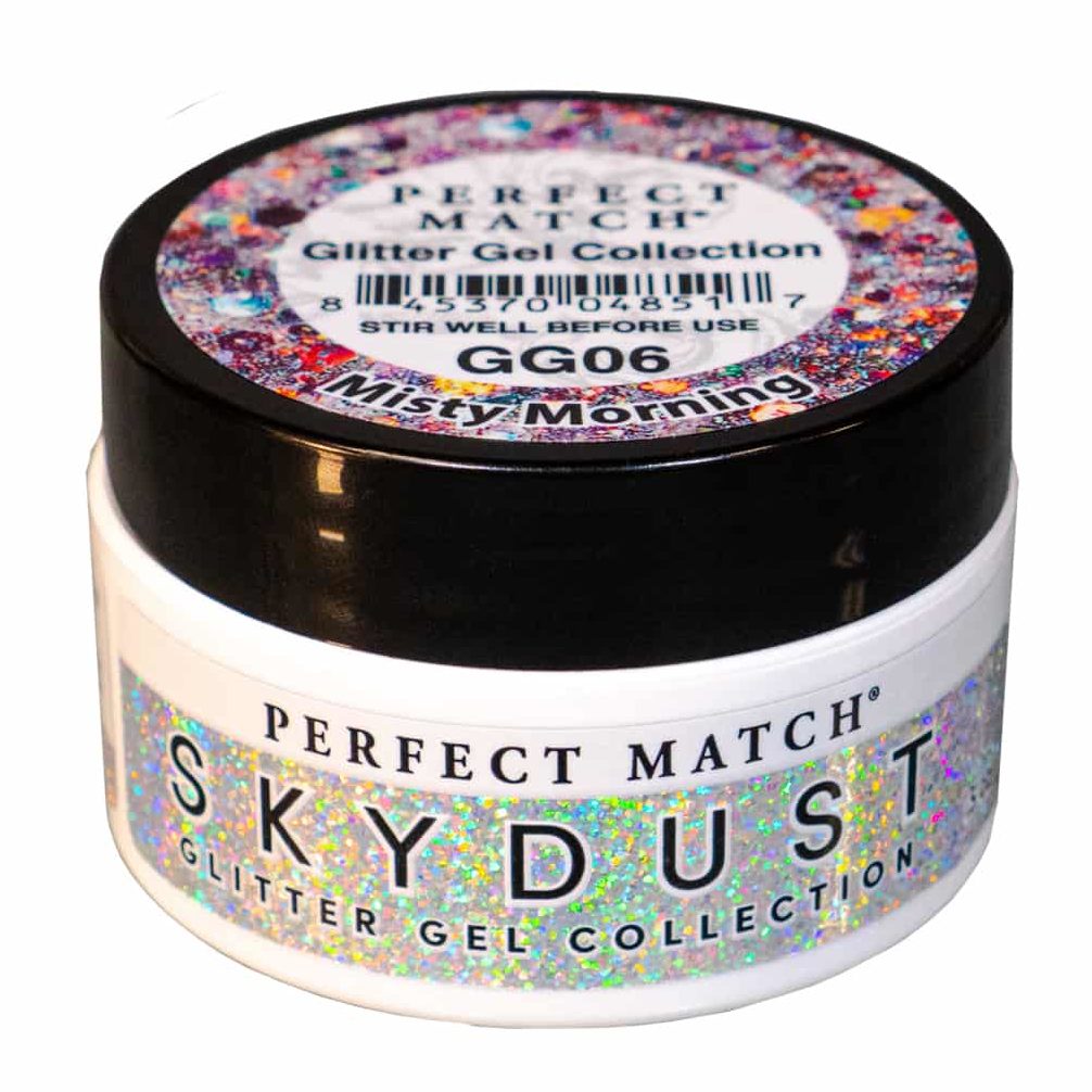 Perfect match sculpting glitter gel collection  Misty Morning Sky Dust GG06