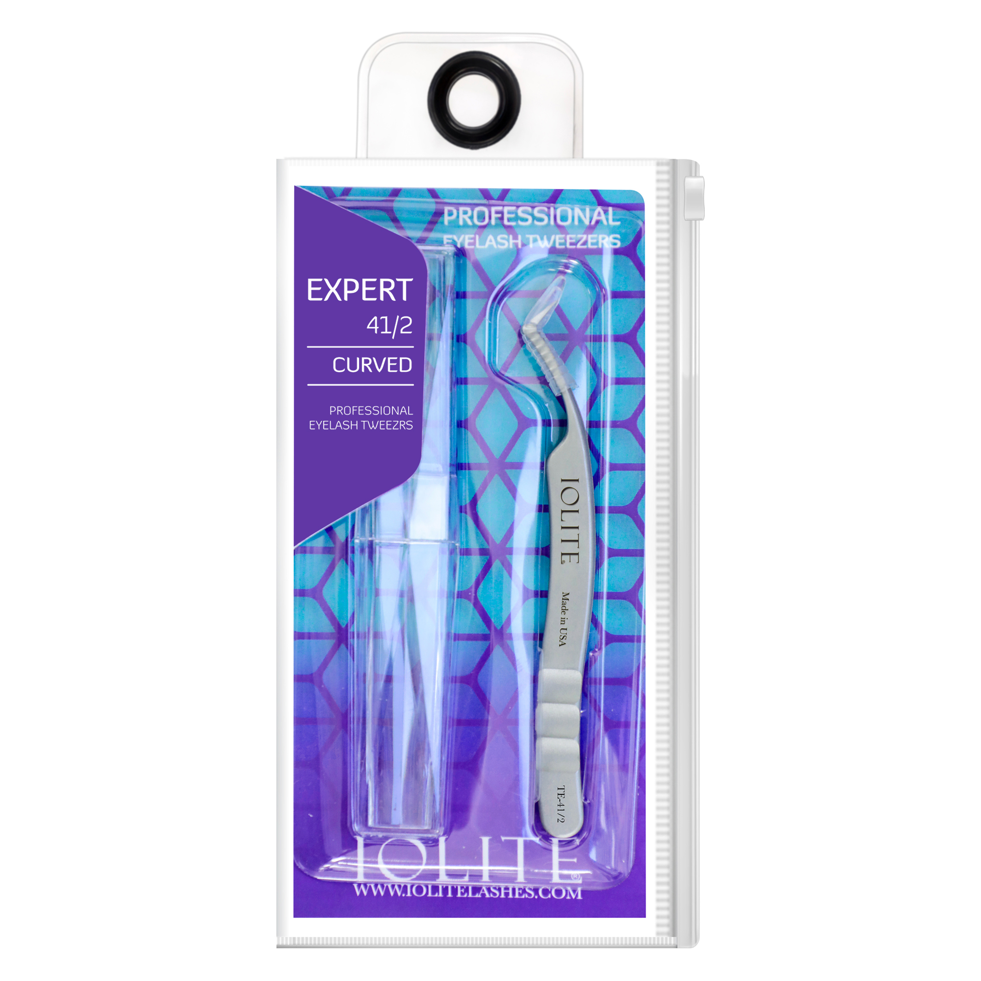 Iolite Eyelash Tweezer Expert 41/2 Curved BTE412