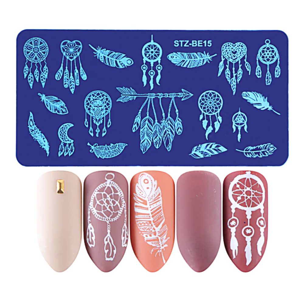 Nail Plates Nail Stamp Templates Metal Manicure Stencils Nail Art Stamping Image Plates for Nail Salon DIY Decoration MEDIUM NSP